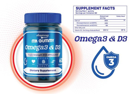 Mr. Gummy Omega3 & D3 - 60 Gummies